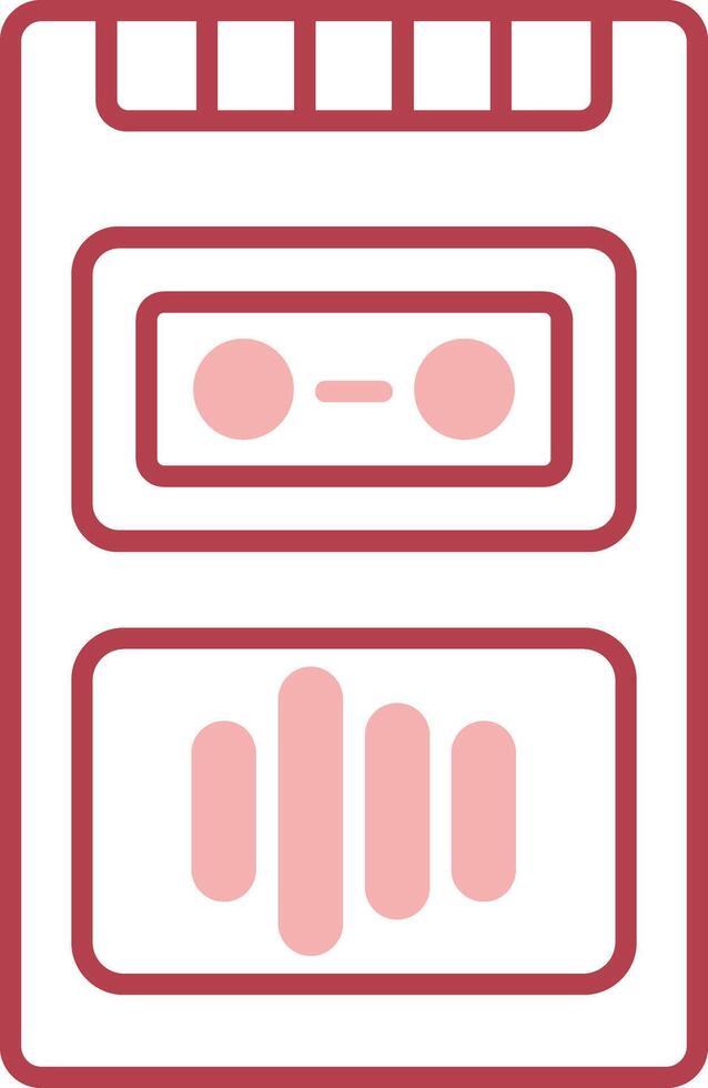Recorder Solid Two Color Icon vector