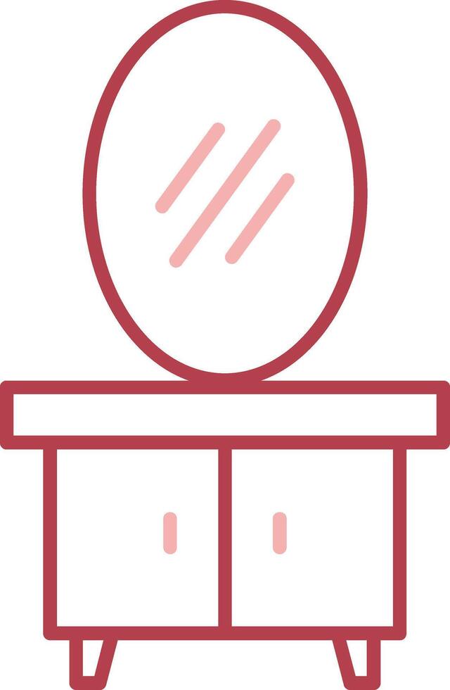 Dressing Table Solid Two Color Icon vector