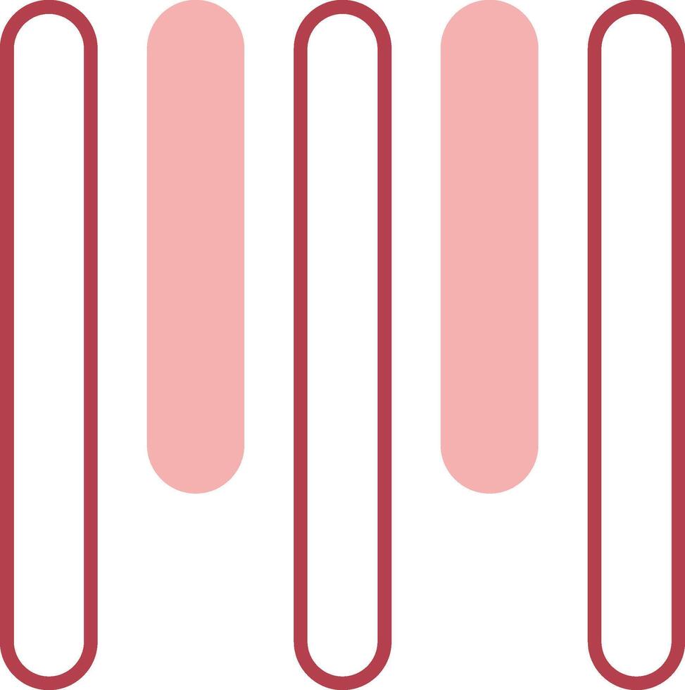 Vertical Align Top Solid Two Color Icon vector