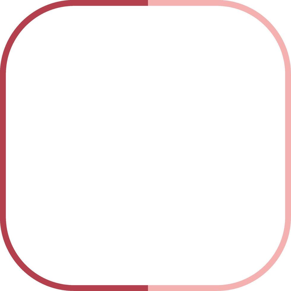Round Corner Solid Two Color Icon vector