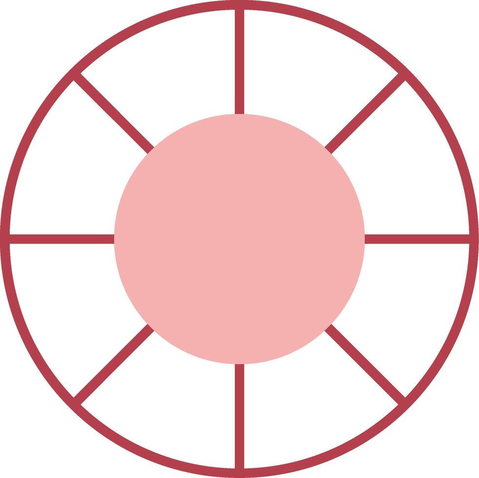 Color Wheel Solid Two Color Icon vector
