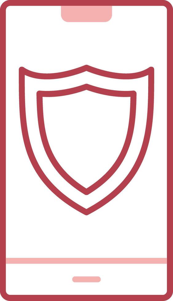 Shield Solid Two Color Icon vector