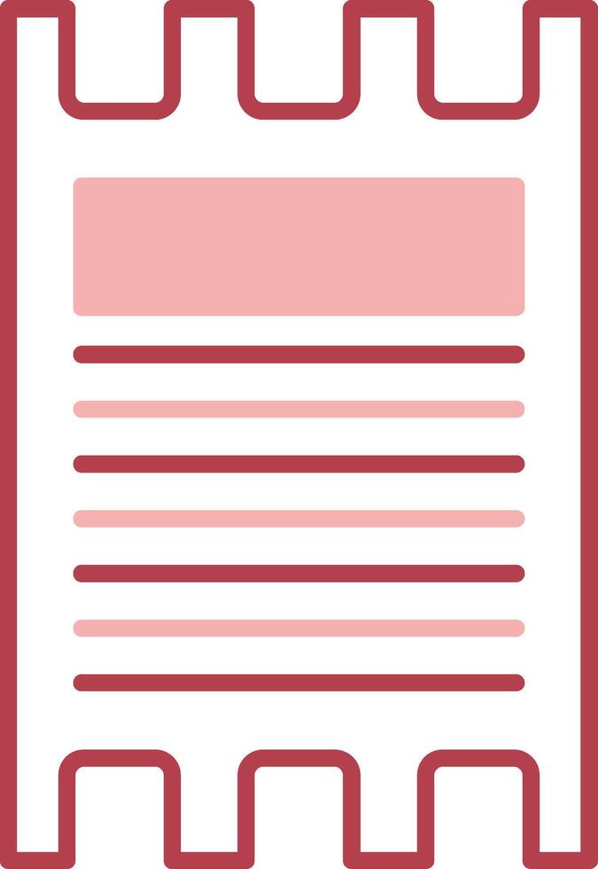 Ticket Solid Two Color Icon vector