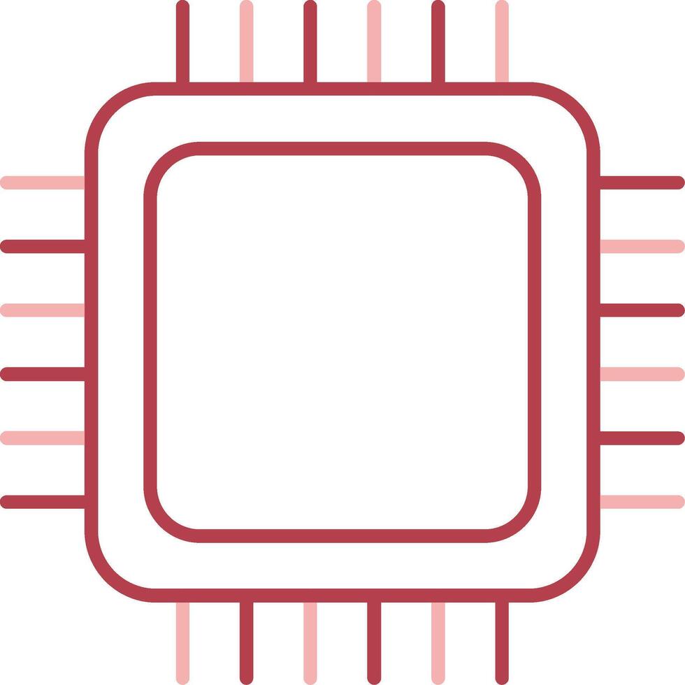 CPU Solid Two Color Icon vector