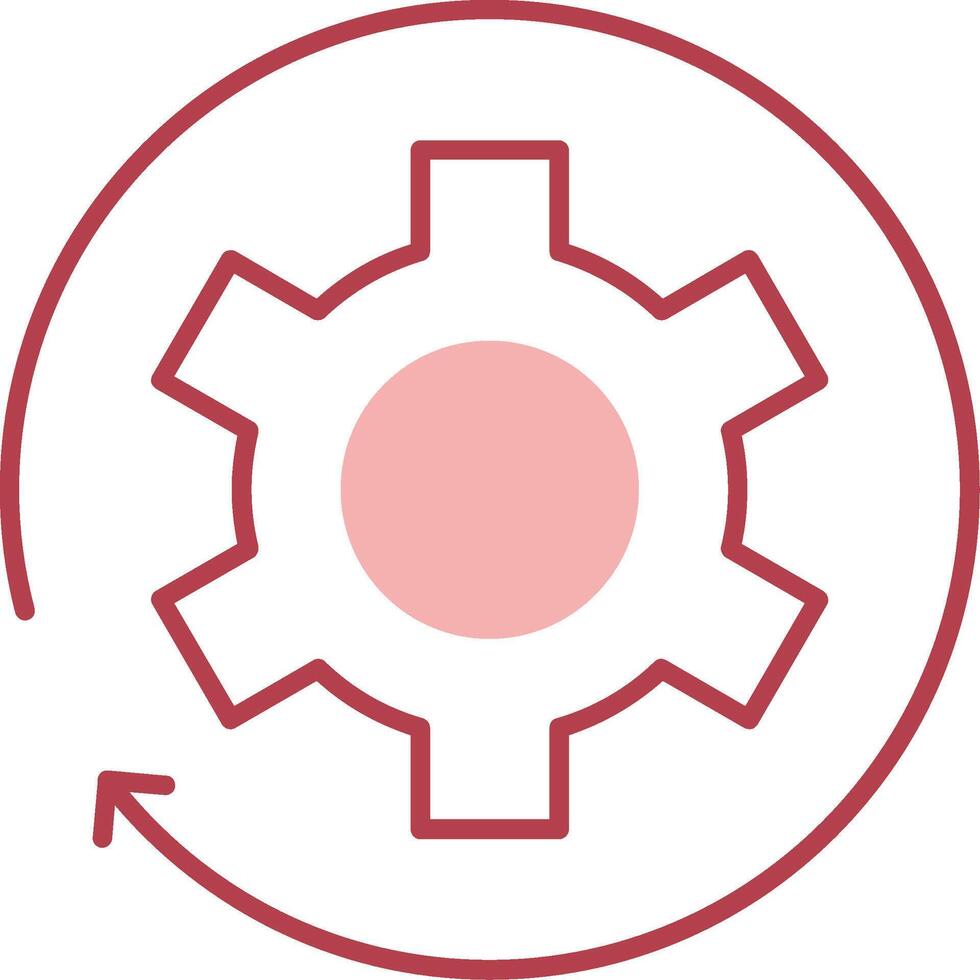 Setting Solid Two Color Icon vector