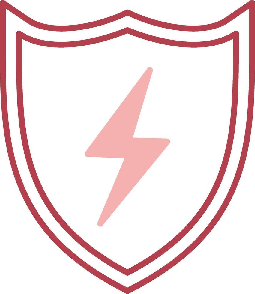 Shield Solid Two Color Icon vector