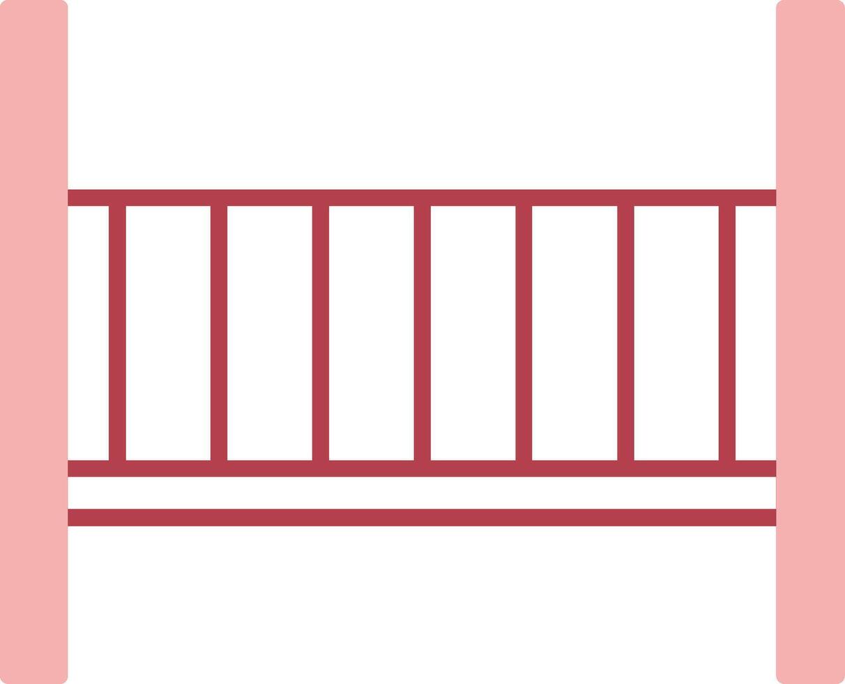 Baby Crib Solid Two Color Icon vector