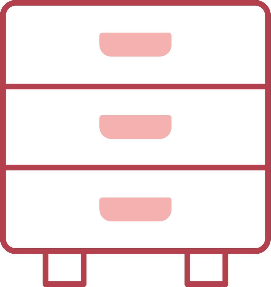 Drawer Solid Two Color Icon vector