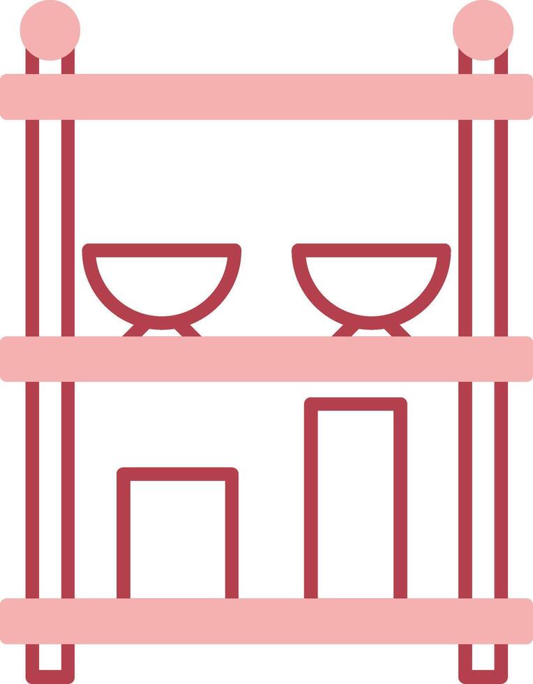 Shelves Solid Two Color Icon vector