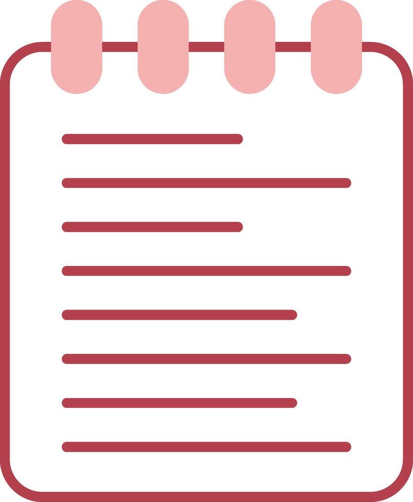 Note Pad Solid Two Color Icon vector