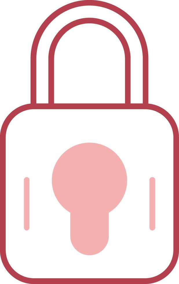 Padlock Solid Two Color Icon vector