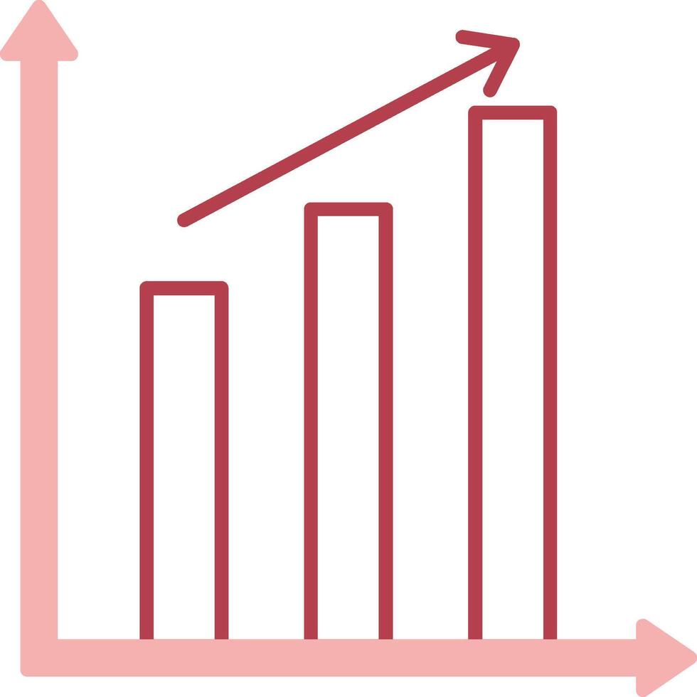 Bar Chart Solid Two Color Icon vector