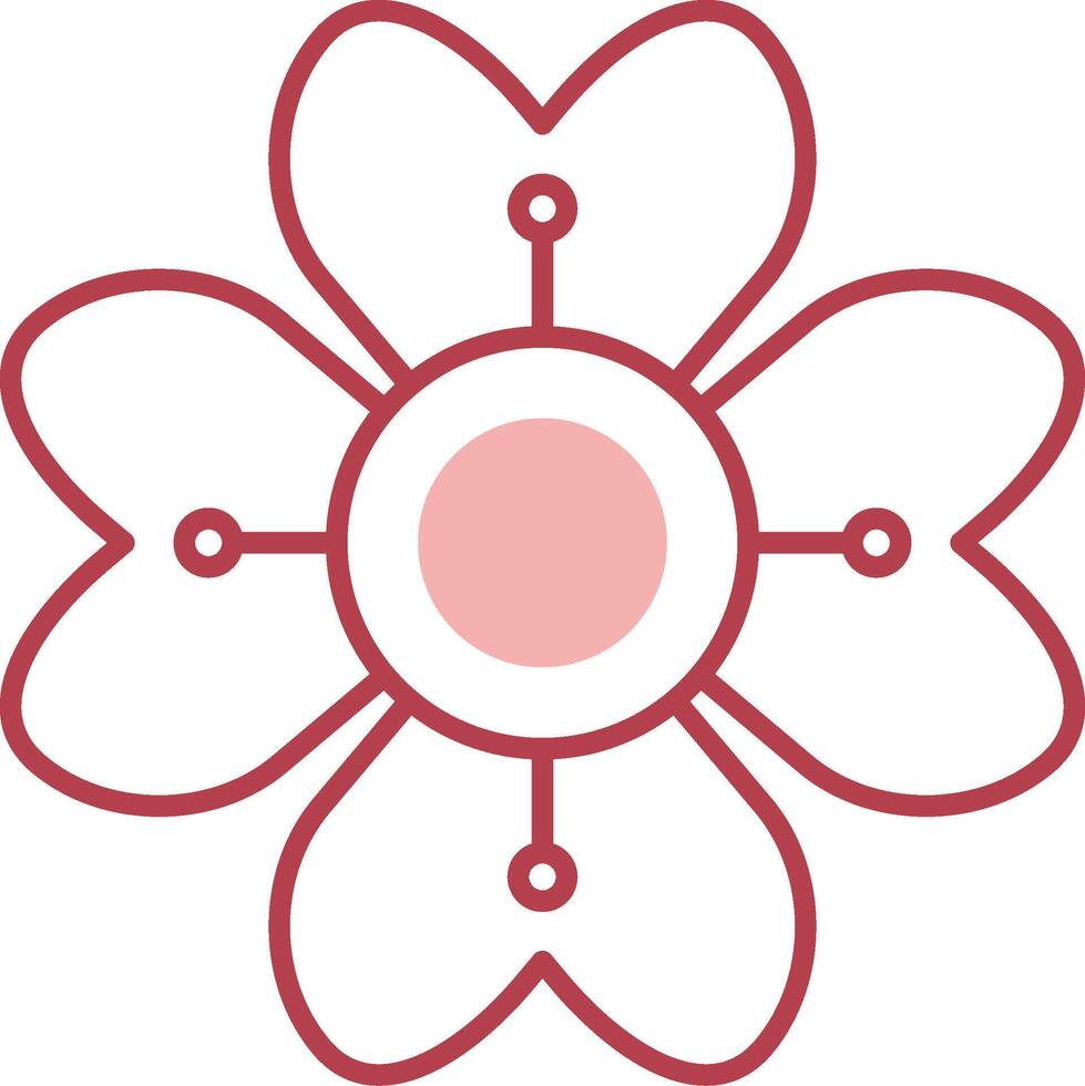 Hydrangea Solid Two Color Icon vector