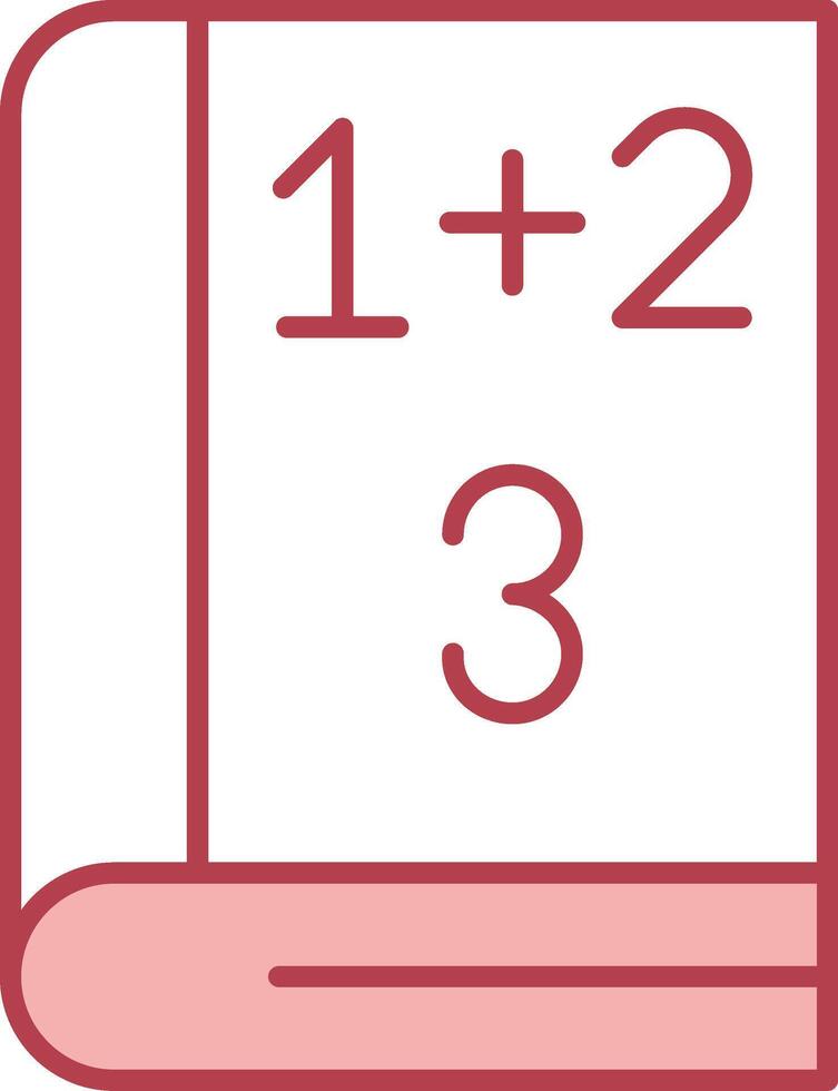 Math Book Solid Two Color Icon vector