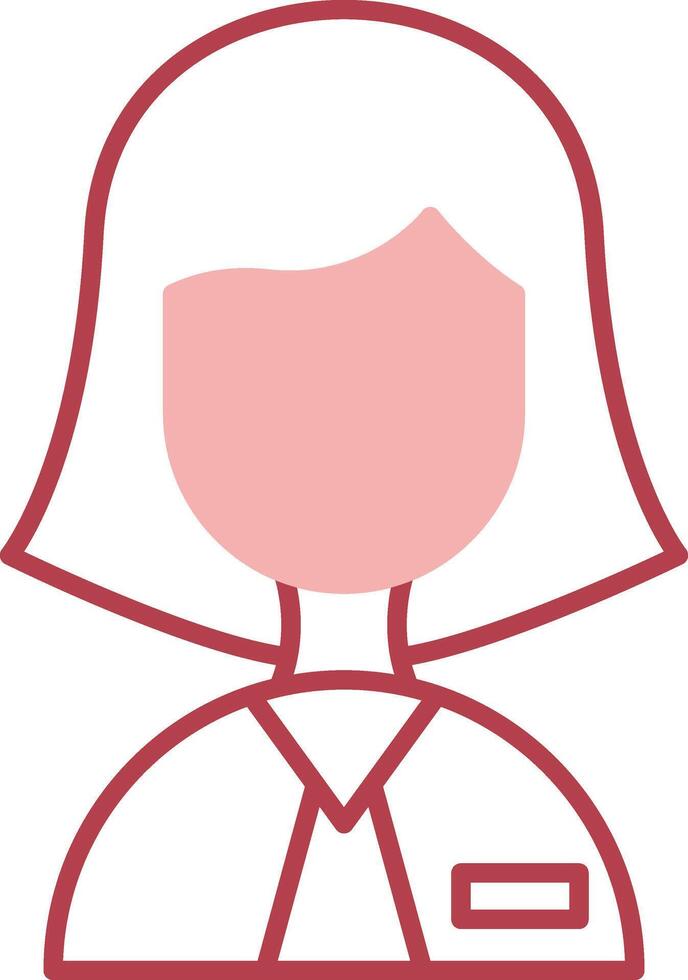 Lady Teacher Solid Two Color Icon vector