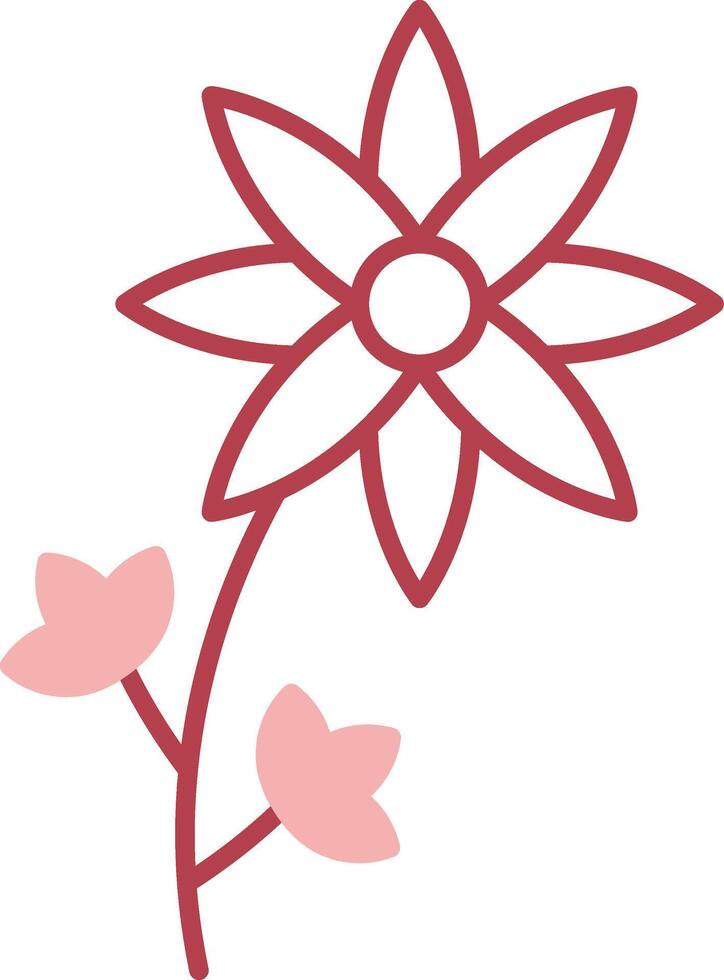 Orchidaceae Solid Two Color Icon vector