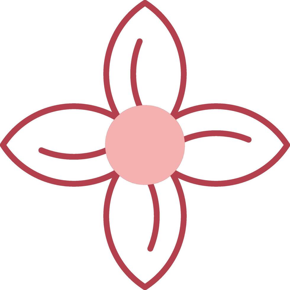 Clematis Solid Two Color Icon vector