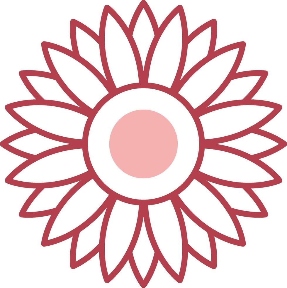 Dahlia Solid Two Color Icon vector