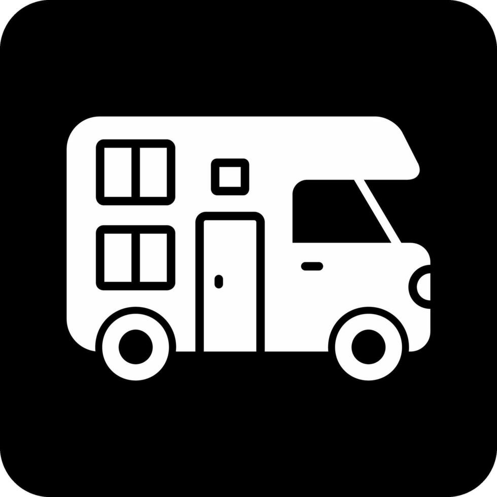 icono de vector de autocaravana