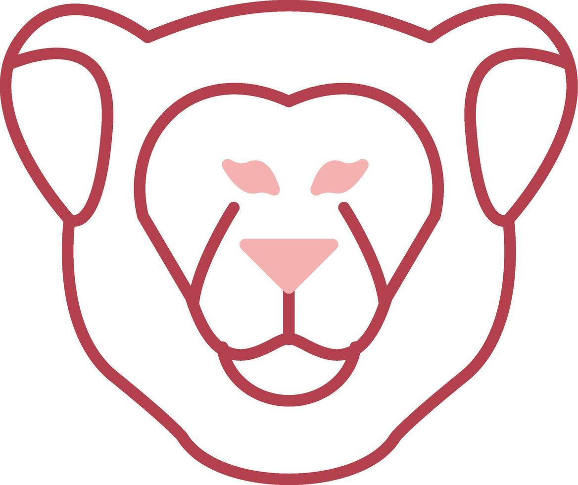 Lioness Solid Two Color Icon vector