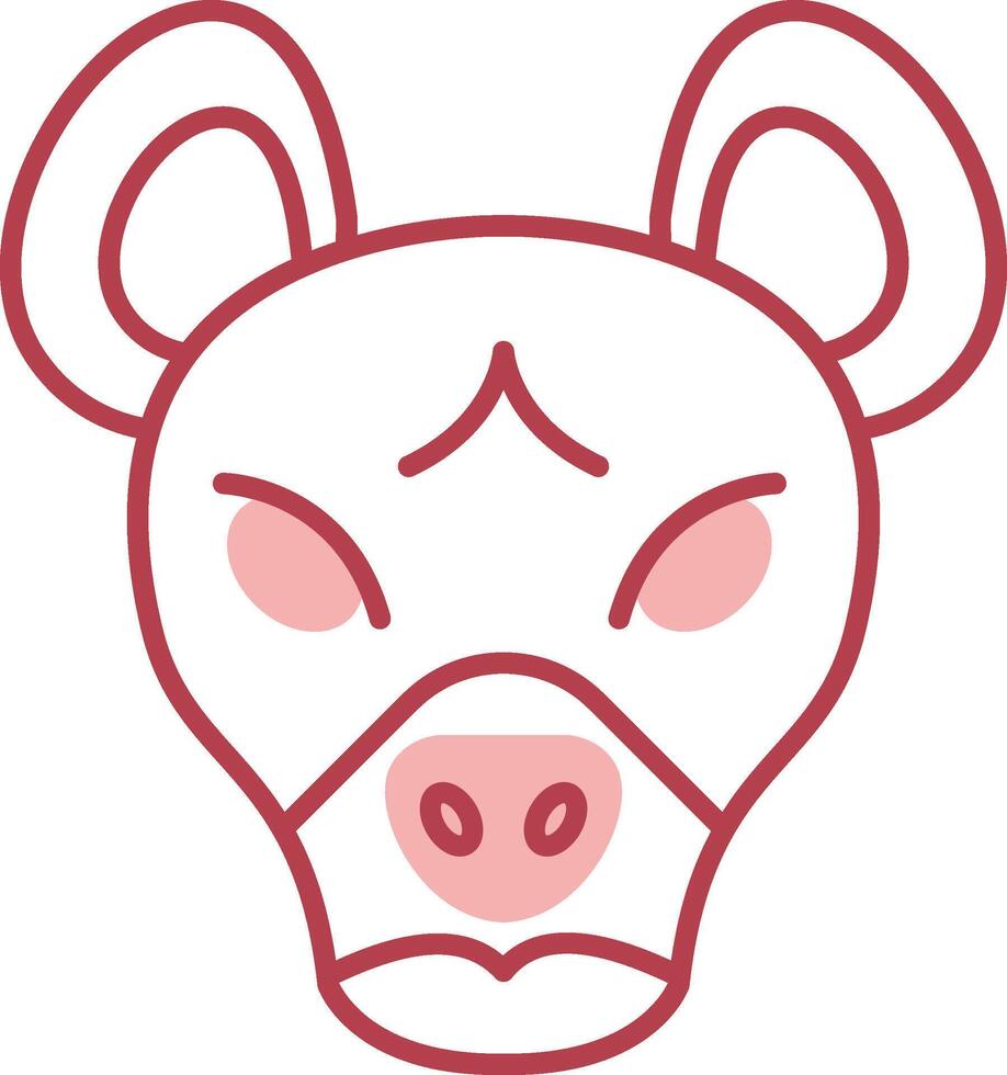Hyena Solid Two Color Icon vector