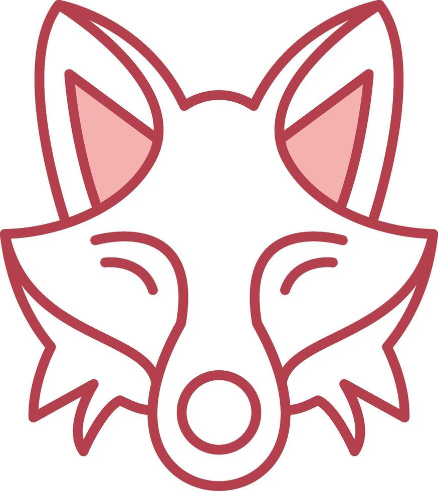 Fox Solid Two Color Icon vector
