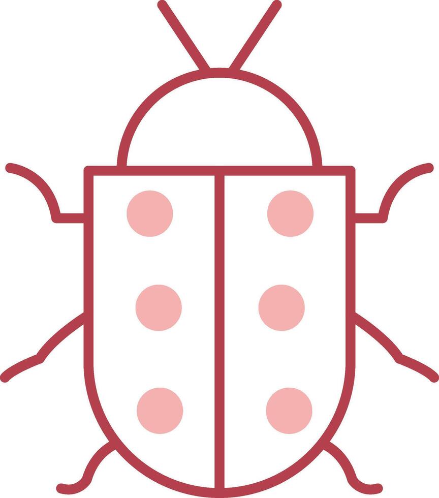 Bug Solid Two Color Icon vector