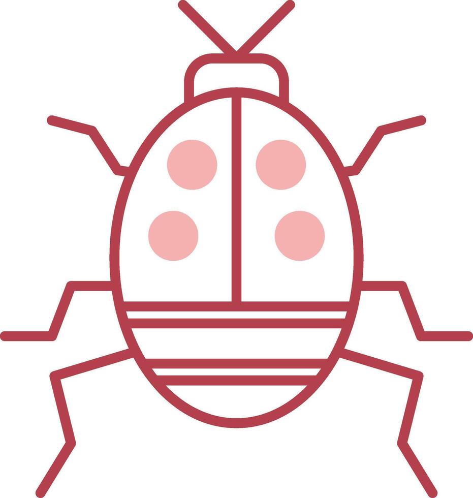 Bug Solid Two Color Icon vector