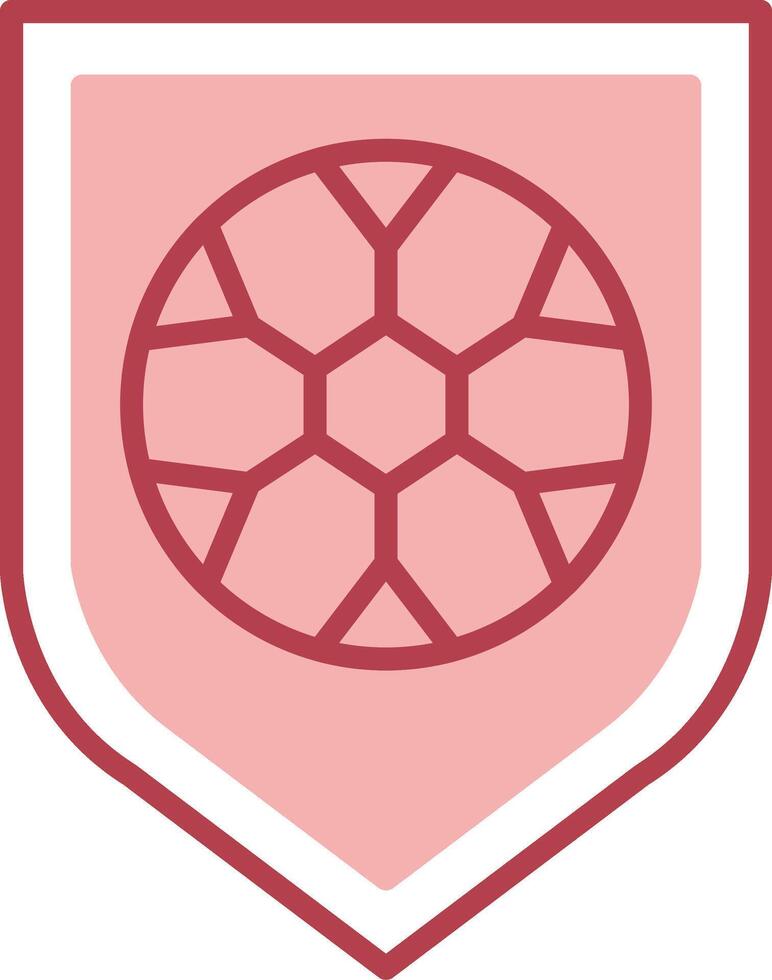 Football Badge Solid Two Color Icon vector