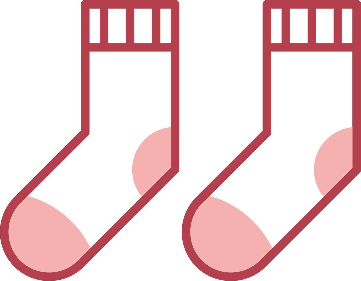Socks Solid Two Color Icon vector