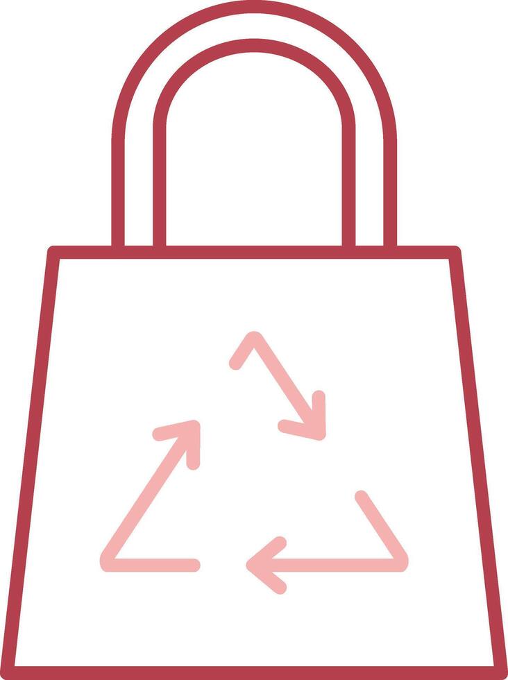 Recycle Bag Solid Two Color Icon vector