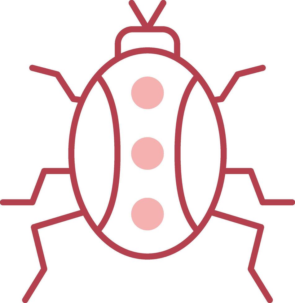 Bug Solid Two Color Icon vector