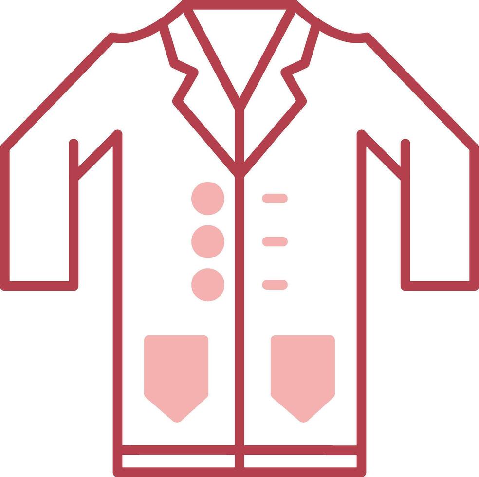 Lab Coat Solid Two Color Icon vector
