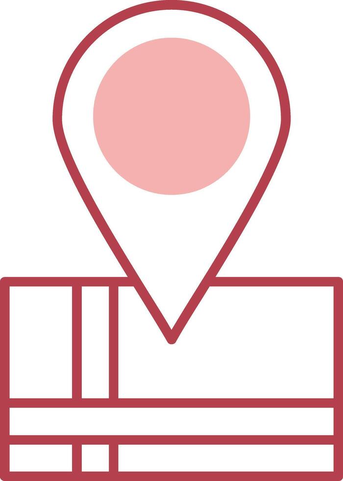 Map Location Solid Two Color Icon vector