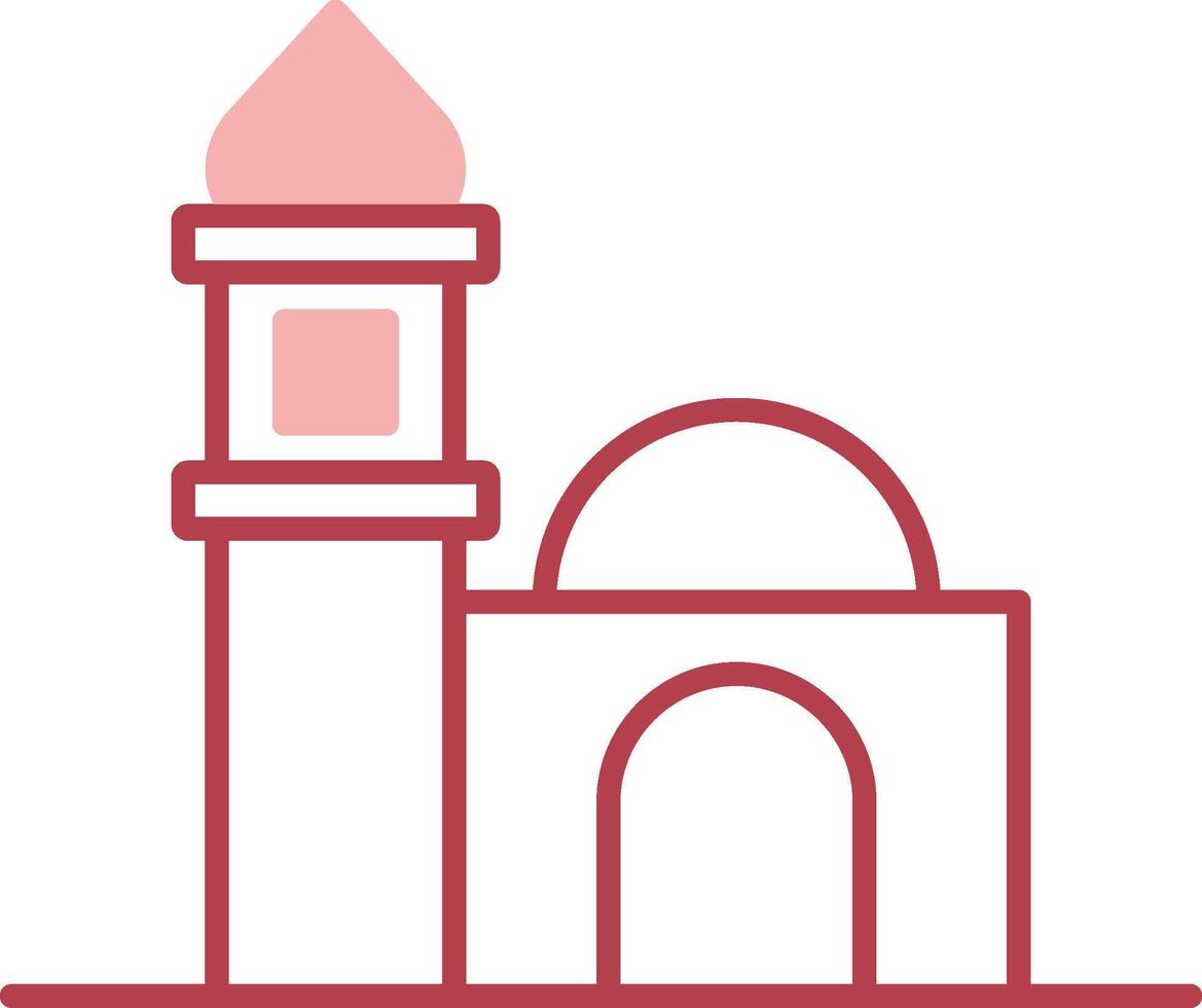 mezquita sólido dos color icono vector