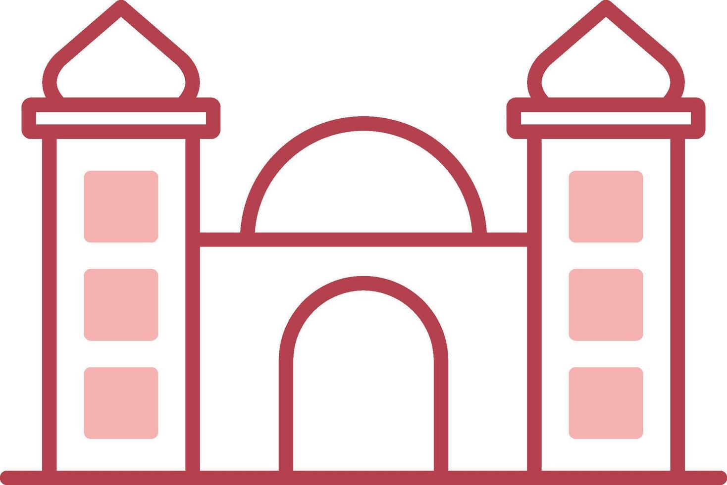 Mosque Solid Two Color Icon vector