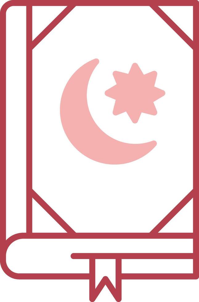 Quran Solid Two Color Icon vector