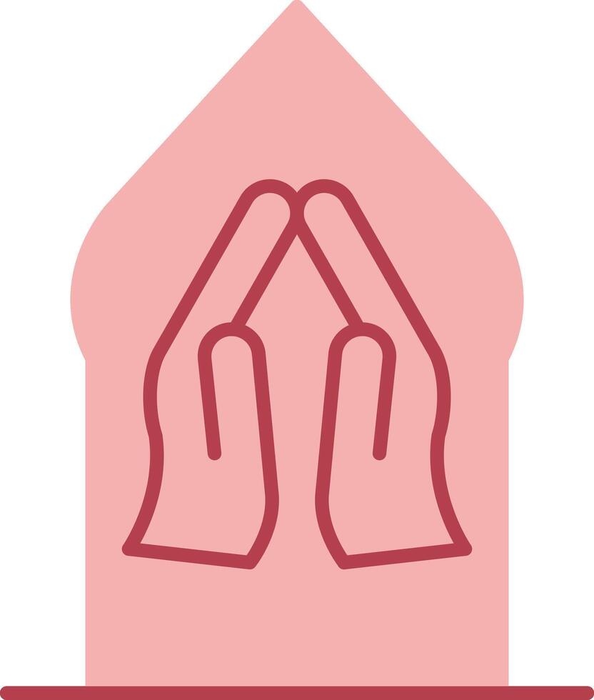 Pray Solid Two Color Icon vector