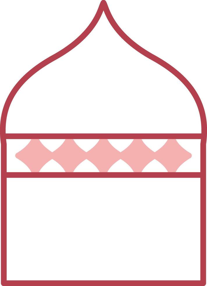 Islamic Architecture Solid Two Color Icon vector