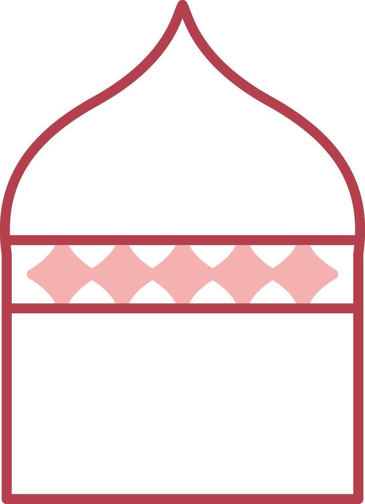 Islamic Architecture Solid Two Color Icon vector