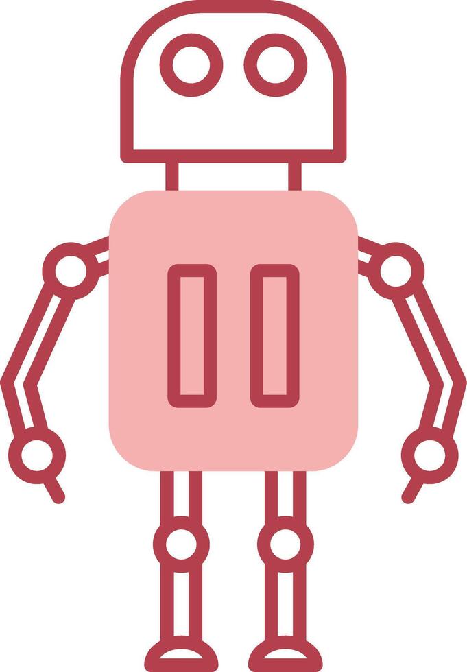 Robot Solid Two Color Icon vector