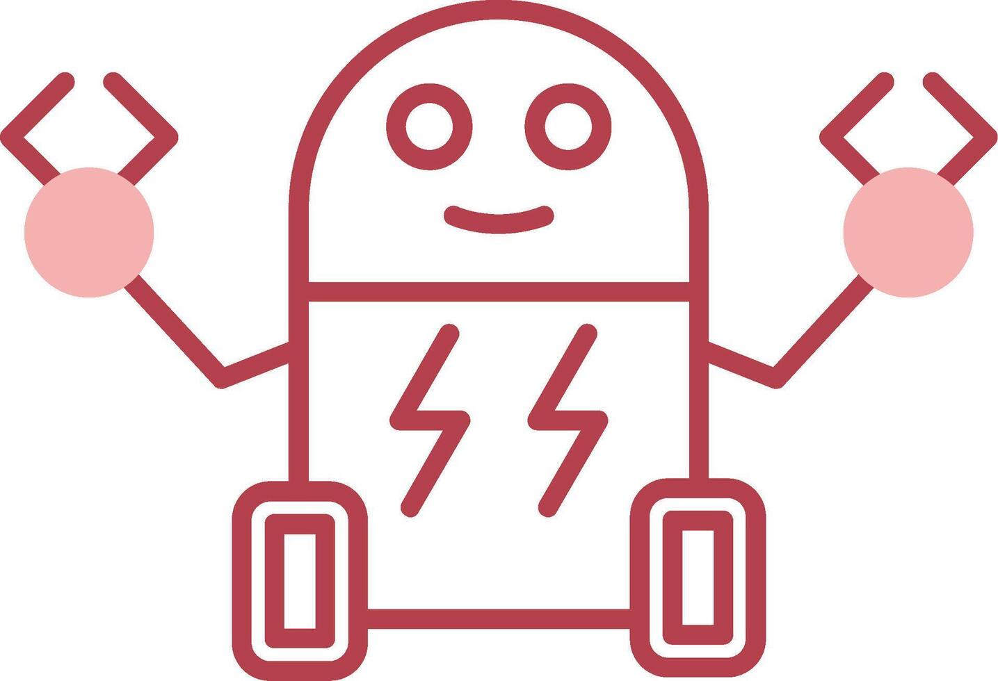 Cyborg Solid Two Color Icon vector