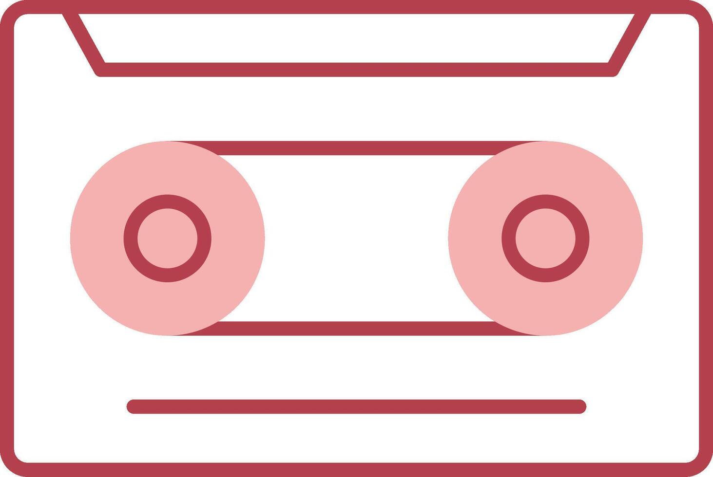 Cassette Solid Two Color Icon vector