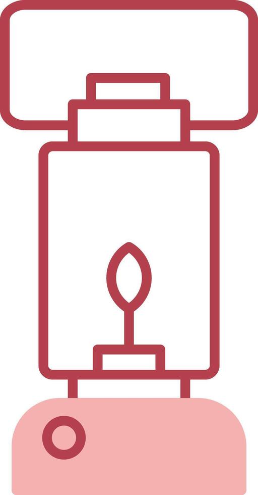 Oil Lamp Solid Two Color Icon vector