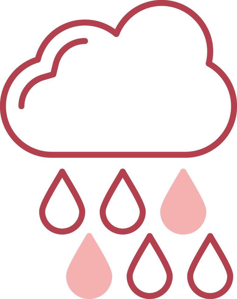 Rainy Solid Two Color Icon vector
