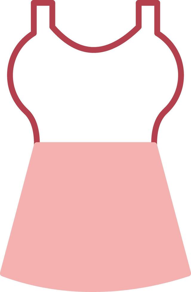 Dress Solid Two Color Icon vector