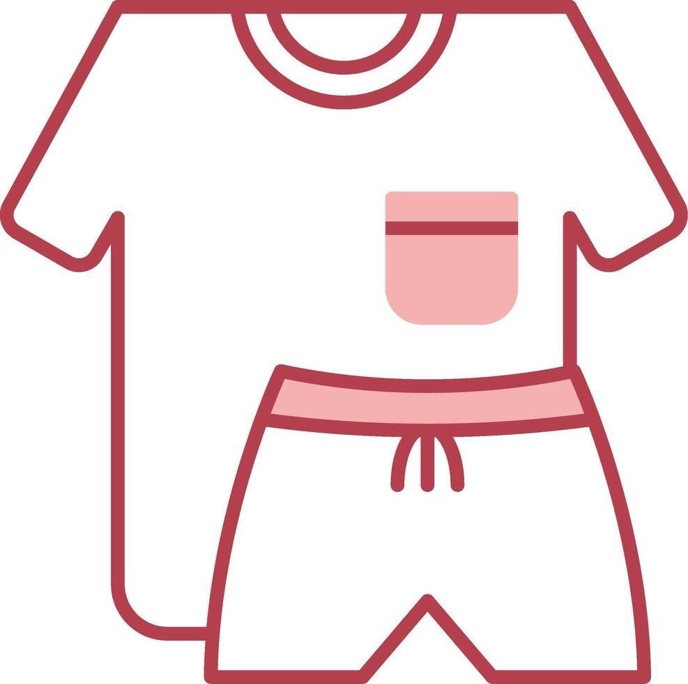 Sport Wear Solid Two Color Icon vector
