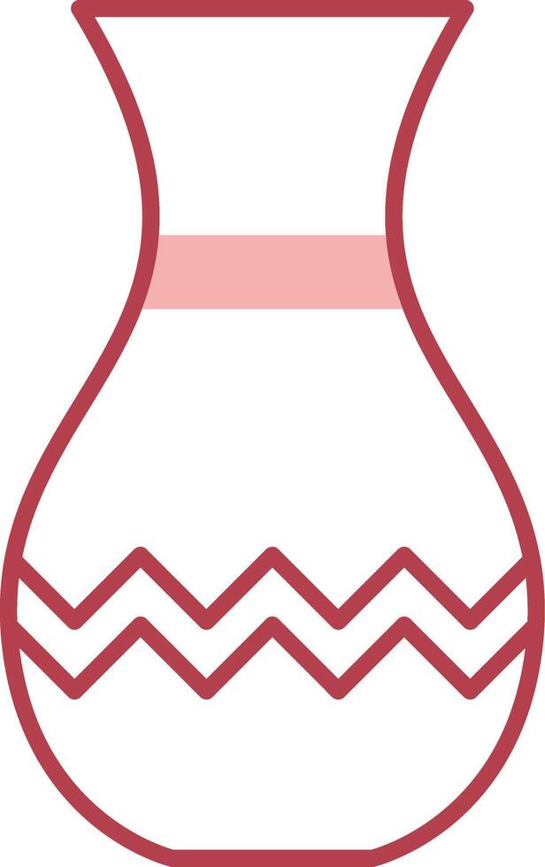 Vase Solid Two Color Icon vector
