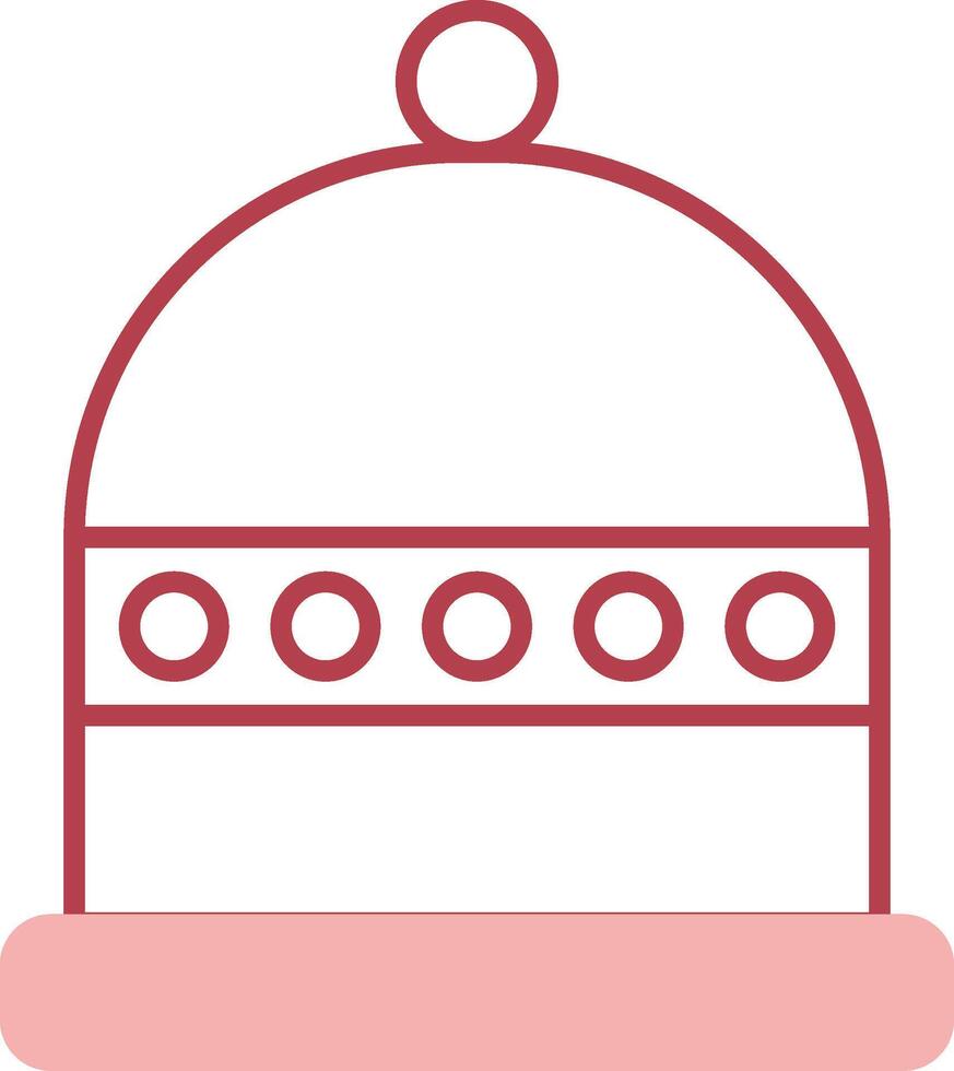 Beanie Solid Two Color Icon vector