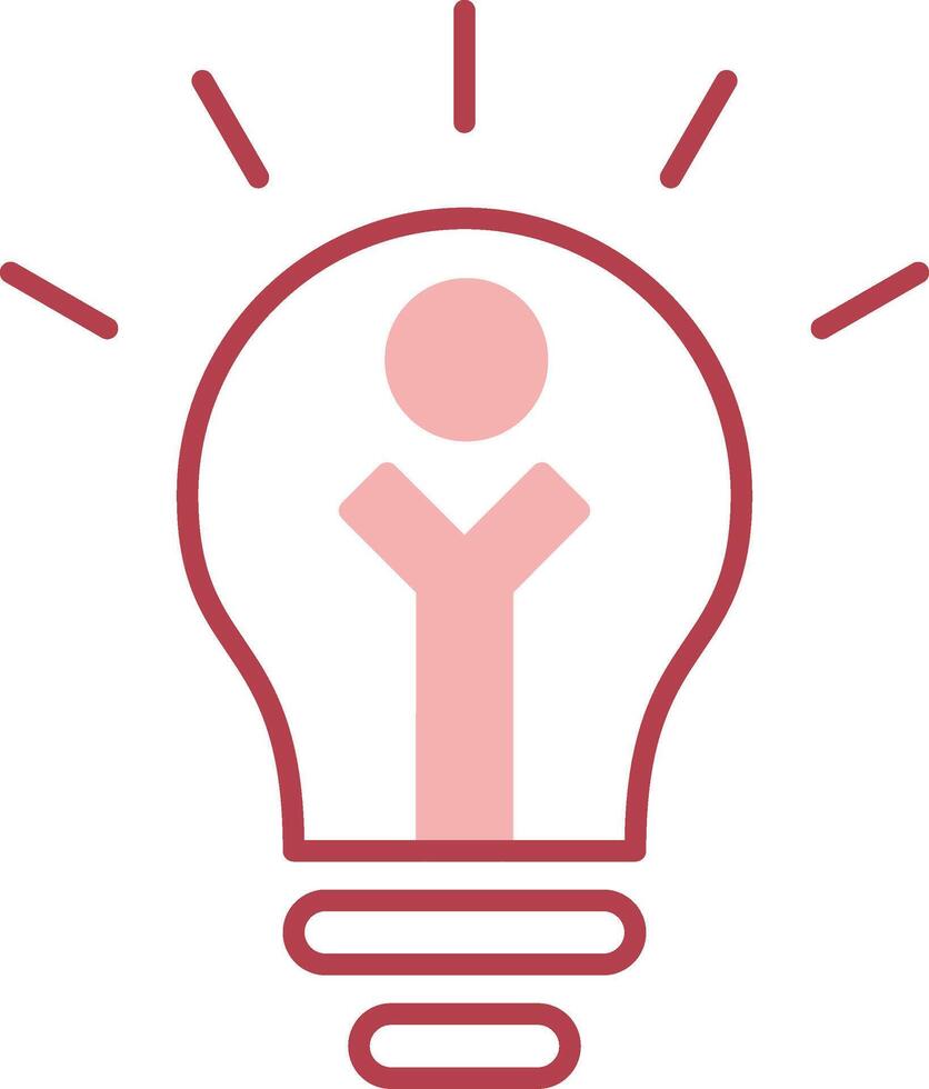 Light Bulb Solid Two Color Icon vector